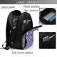 thumbnail image 4 of Balery Skull Purple Flower Mochila con carga USB para hombre y mujer - Mochila impermeable y antirrobo para portátil con puerto USB para viajes, trabajo, estudios y universidad, 4 of 7