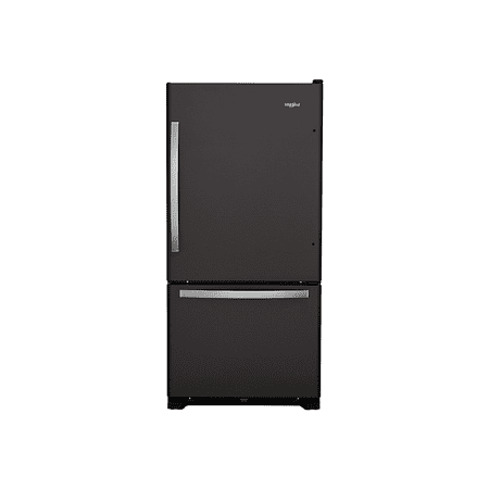 Whirlpool - 22 Cu. Ft. Bottom-Freezer Refrigerator with SpillGuard Glass Shelves - Black Stainless Steel