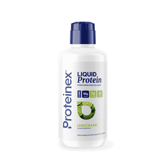 Proteinex Core Liquid Collagen Peptides, 18g Protein per serving | Zero Sugar, Zero Carbs, Ready to Drink | (Lemonade, 30 Fl Oz)