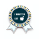 thumbnail image 1 of Comer frutas deseo vida Insignia broche Medalla ganadora, 1 of 3