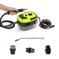 thumbnail image 1 of Limpiador de vapor de mano portátil de 2500 W, máquina de limpieza a vapor presurizada de alta temperatura con cabezales de cepillo para muebles de cocina, baño y coche, 1 of 8