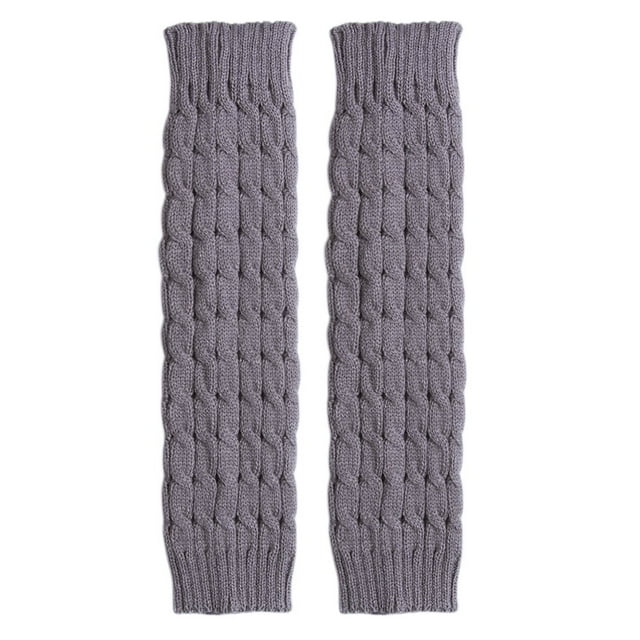 PENGXIANG Women Knit Simple Solid Color Thermal Knee High Calf Slouch Socks Black