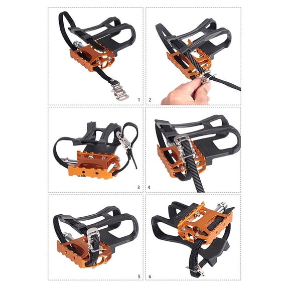 @#titlePre001 1 Pair Bicycle Pedal Cycling Bike Toe Clip Pedals with Strap Belts
@#titleSuf