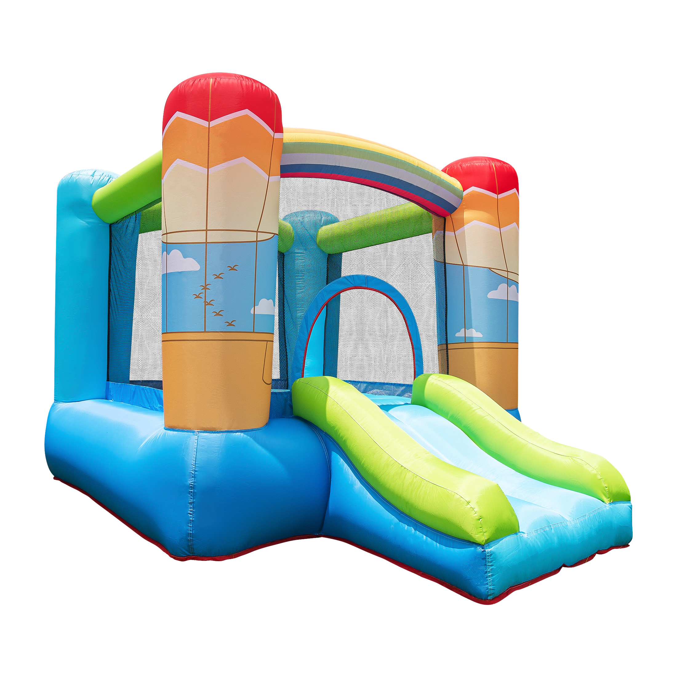 DOCTOR DOLPHIN Inflatable Bounce House with Slide for Kids Jumping