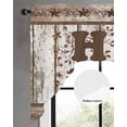 thumbnail image 2 of Retro Farmhouse Swag Valances for Windows, Small Curtains Drapes, Country Star Berries Text Wooden Grain Kitchen Window Curtains Over Sink Window Treatment Valance for Bedroom/Bathroom 56"x36", 2 of 5