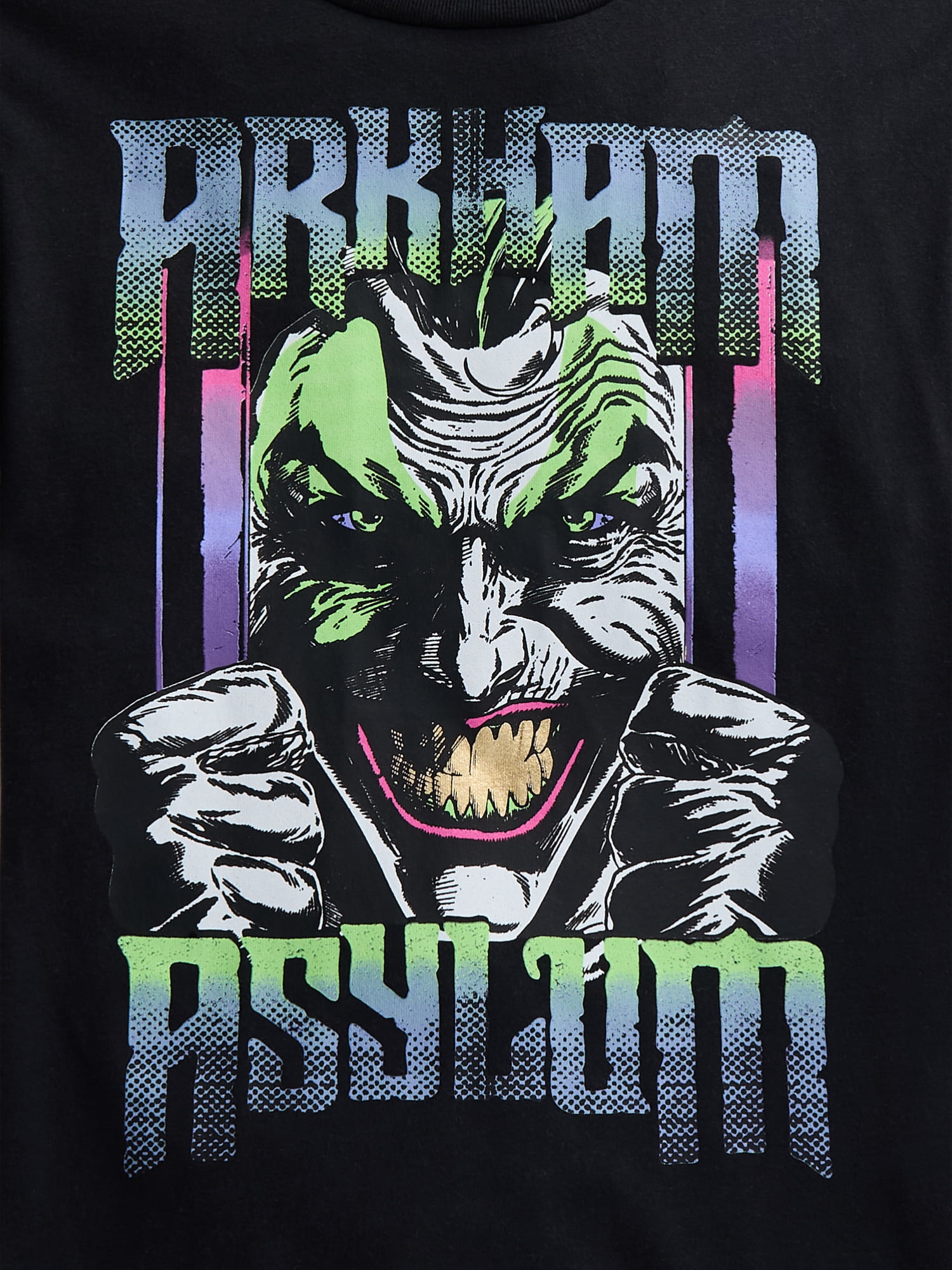 Batman The Joker Boys Graphic Halloween Tee with Short Sleeves, Sizes 4-18