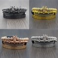 thumbnail image 2 of Kit de Pulsera YONGSHENG 4 Uds circón Cz con números romanos Y dijes de lujo, 2 of 5