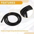 thumbnail image 6 of Unique Bargains 1pc 130PSI Max Pressure Universal Silicone Vacuum Tubing Hose Car Automotive Vacuum Line High Temperature Silicone Black 6FT 2mm Thickness 1/2" 12mm ID, 6 of 7