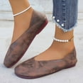 thumbnail image 6 of Gpaecead Women's Barefoot Ballet Flats Faux Leather Wide Toe Soft Sole Minimalist Slip On Comfortable Walking Shoes, Brown, 6 of 8