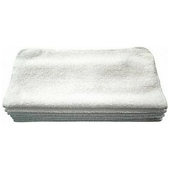 Tough Guy Microfiber Cloth Wipe 12" x 12", White, 12PK 32UV07