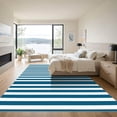 thumbnail image 3 of ODIKA 8'x10' Machine Washable Non-Slip Area Rug, Geometric Navy Blue High Traffic Rug, Blue, 1051633, 3 of 7