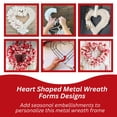 thumbnail image 3 of Heart Shaped Metal Wreath Forms 12x13.375 in Floral Wreath Frame Ring Making DIY Crafts for Valentine's Day Wedding Party Supplies Home Porch Indoor Outdoor Garden Romantic Decorations Gift Set of 4, 3 of 7