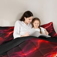 thumbnail image 5 of Feelyou Mysitc Lightning Full Size Comforter Sets for Teens, Red Tornado Storm Bedding Comforter Set, Natural Weather Reversible Bedding Sets, Microfiber Bedroom Decor, 3pcs, 5 of 8