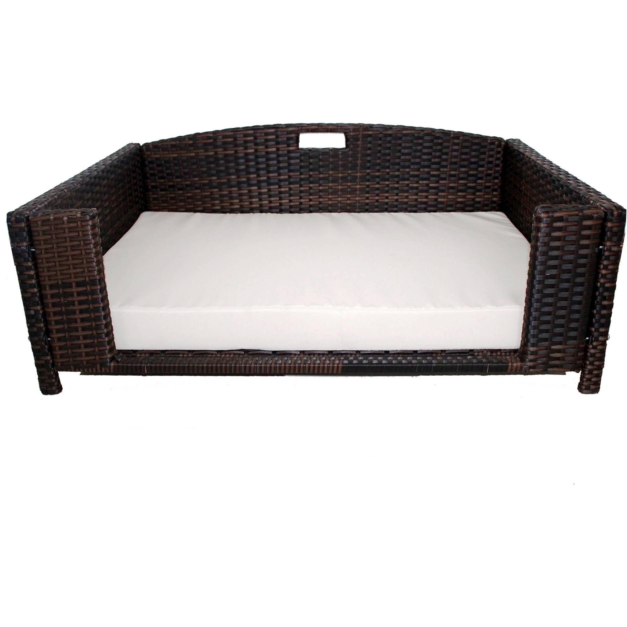 Iconic Pet Rectangular Elevated Rattan/ Wicker Pet Furniture for Dogs
