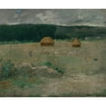 thumbnail image 2 of Theodore Wendel 14x12 Black Ornate Wood Framed Double Matted Museum Art Print Titled: Giverny Farm, 2 of 5