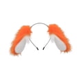 thumbnail image 3 of Diadema con orejas de perro Yinane para disfraz de cosplay de animales Naranja, 3 of 8