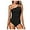 Black, variant on SOMER One Shoulder One Piece Swimsuit for Women Tummy Control Bathing Suits Modest Full Coverage Keyhole Swimwear, Black