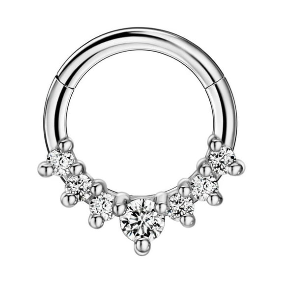 FANSING Surgical Steel Teardrop Septum Rings 16g Septum Jewelry 8mm Septum Hoop 16 Gauge Septum Piercing Jewelry