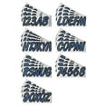 thumbnail image 2 of Hardline Boat Lettering Registration Kit 3 in. - 400 Burgundy/Black, 2 of 3