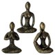 thumbnail image 1 of 3 piezas de esculturas de figuras de yoga, adornos de estilo nórdico, soporte para artesanías, para dorado, 1 of 8
