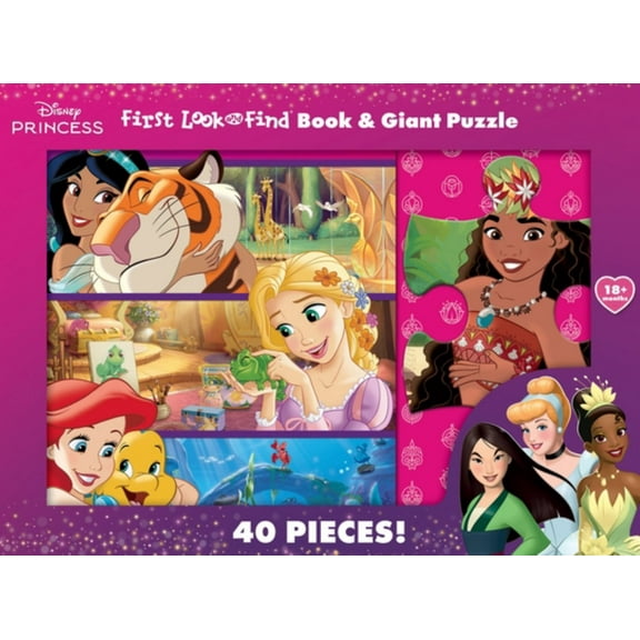 Disney Princess: First Look and Find Book and Giant Puzzle Set (Hardcover)