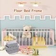 thumbnail image 6 of DreamBuck Twin Size Montessori Floor Bed with Safety Fence and Door, Metal Floor Bed Frame, Minimalist Versatile Floor Bed for Girls, Twin Bed Frame for room, Playroom, 6 of 7