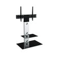 thumbnail image 2 of AVF FSL700LES-A Combi Lesina Support TV Plat - Effet Argent & Verre Noir, 2 of 5