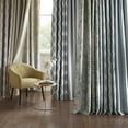 thumbnail image 3 of 84"L Room Blackout Curtains, Printed Ikat Window Drapes with Silver Grommet Top, Thermal Insulated Light Blocking Drape for Bedroom and Apartments, One Window Panel, Grey, 3 of 9