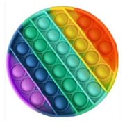 JAJSUPPLIES Circle Rainbow Push Pop It Fidget Toy Waffle Bubble Popper Stress Reliever Autism Sensory ASMR Version 2