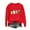 #085-Red, variant on Craaazy Shirts For Women Thanksgiving Printed Loose Round Neck Tops Casual Long Sleeved Sweatshirt Gifts For Women