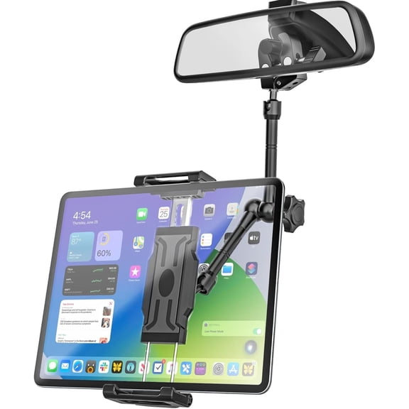Rearview Mirror Tablet Holder for Car Universal Metal Clip Rear View Mirror Tablet Mount, Rear View Mirror Phone Holder