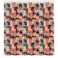 thumbnail image 3 of Dutch Shower Curtain, Doodle Style Colorful Town Illustration Cartoon City Design Urban Architecture Theme, Fabric Bathroom Set with Hooks, 69W X 84L Inches Extra Long, Multicolor, by Ambesonne, 3 of 3