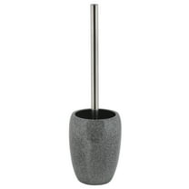 ELLE Paris Eclat Glitter Toilet Bowl Brush and Holder, Gray