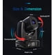 thumbnail image 5 of SHEHDS Luz de cabeza móvil Focos LED de 80 W con 8 colores 8 Gobos Luces de DJ Prisma giratorio de 3 caras Enfoque electrónico Control DMX activado por sonido Luz de escenario para Navidad Disco Club, 5 of 5