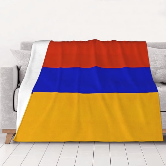Armenian Flag Warm Cozy Plush Throw Blanket for Couch Bed Sofa 80"x60"
