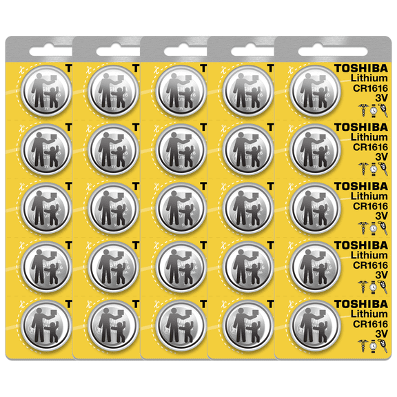 Toshiba CR1616 3 Volt Lithium Coin Battery (25 Pack)