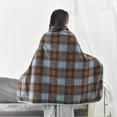 thumbnail image 5 of Yokan Wrap Shawl Blanket, Wearable Plaid Fleece Blanket, Warm Cover for Bed, Travel & Camping, Perfect Birthday & Christmas Gift, Soft Insulating Blanket for Men & Women, Cozy Winter Comfort, 5 of 5