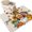 White, Marigold, Terracotta, Olive, variant on Fall Thanksgiving Area Rugs 4'x6', Washable Small Throw Rugs for Office Bathroom, Cartoon Pumpkins Maple Leaf Gnomes Floral Indoor Outdoor Rug Non-Slip Low Pile Carpet Runner Reversible Floor Mats