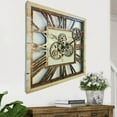 thumbnail image 3 of THE GEARS CLOCK Wall Clock with Real Moving Gears AM-LI_ 24 in Square Desert-Beige, 3 of 10