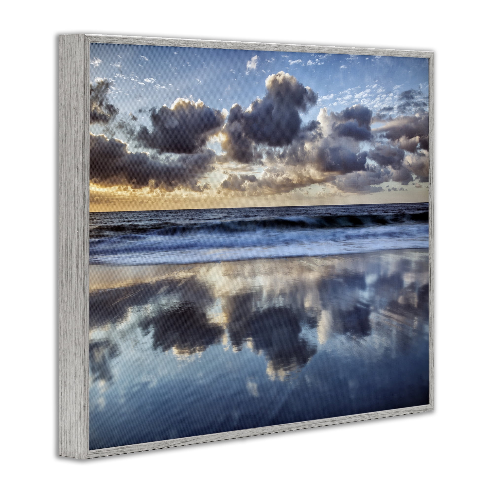 Stupell Industries Reflective Clouds Seascape Gray Framed Giclee Art, design by Superstock Partners LLC