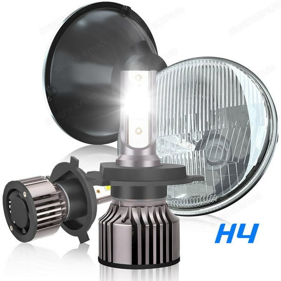 Pair DOT 7 inch Round Led High/Low Sealed Headlights for Chevrolet Nova 1969-79