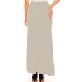thumbnail image 3 of Women's Plus Size High Waist A-Line Maxi Skirt, 3 of 7