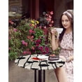 thumbnail image 4 of nqOlkjepod Red Flowers Round Tablecloth, Fitted Table Cover with Elastic for 55"-60" Round Tables, Spring Botanical Flowers Branch Farmhouse Table Cloth Outdoor Dinning Party Waterproof Tablecloths, 4 of 6