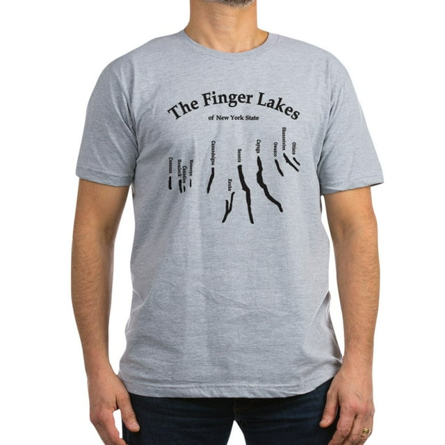 CafePress - Finger Lakes 2 Logo T Shirt - Men's Fitted T-Shirt