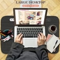 thumbnail image 4 of Foldable Laptop Lap Desk with 4 USB Ports Storage Drawer and Cup Holder Portable Bed Tray Table Stand for Couch Floor Fits 17 Inch Laptop Black, 4 of 8