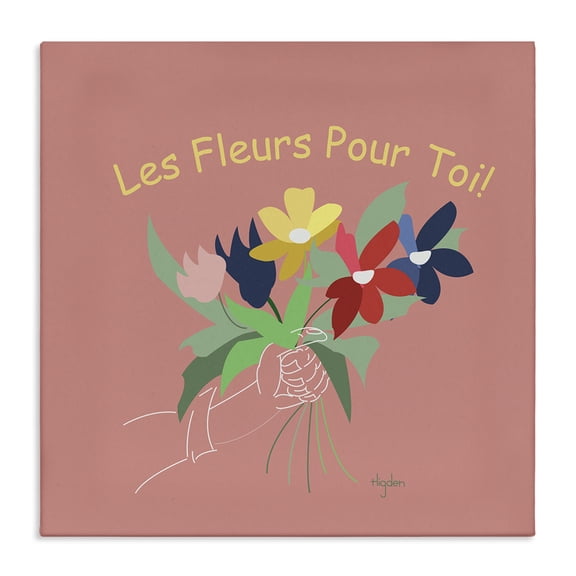 Stupell Industries Eclectic Les Fleurs Pour Toi French Bouquet Canvas Art, 24 x 24, by Mark Higden