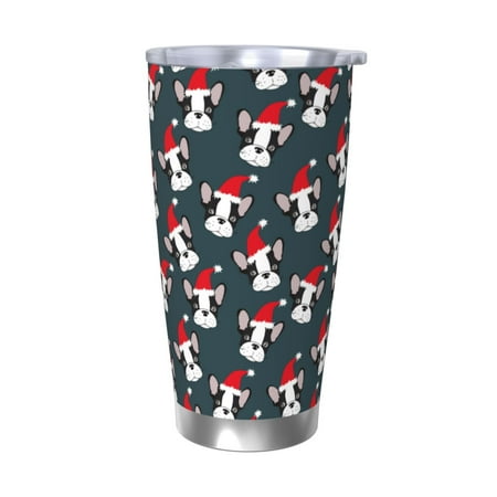 

Vsdgher Christmas Hat Cute Puppy A 20 Oz Stainless Steel Vacuum Insulated Travel Mug Coffee Cup for Home Office Outdoor Works Great for Ice Drinks and Hot Beverage -Without Straw