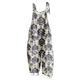 thumbnail image 1 of yoeyez Rompers for Women Plus Size,Womens Summer Printed Plus Size Romper Sleeveless Adjustable Straps Backless Jumpsuits With Pockets Multicolor,XL, 1 of 6