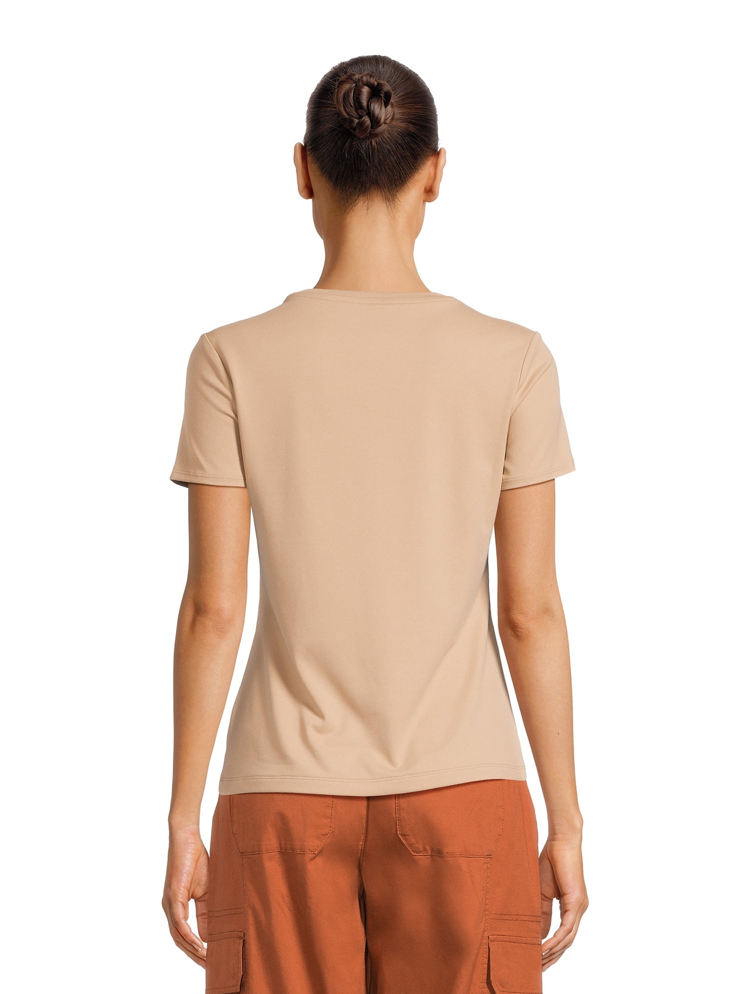 Time and Tru Women's Short Sleeve Smoothing T-Shirt, Sizes XS-XXXL