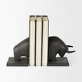 thumbnail image 2 of Black Cast Aluminum Raging Bull Bookends, 2 of 6